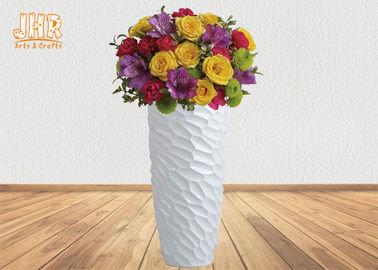 Pots de fleur modernes décoratifs de fibre de verre de style pour les usines artificielles 2 tailles