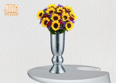 Vase argenté à plancher d'articles de décoration de Homewares de vase à Tableau en verre de mosaïque pour le salon