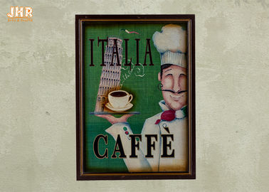 L'art en bois décoratif de mur de café de plaques de mur de décor de mur de café de l'Italie signe le décor à la maison