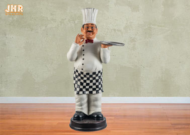 Blanc français de sourire de statue de figurine de chef de grosse de Polyresin de chef de statue de résine sculpture en chef