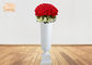 Vases blancs mats à Tableau de fibre de verre de trompette d'articles de décoration de Homewares de vases à plancher