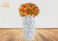 Tailles blanches brillantes à la maison des biens 3 de profil onduleux de pots de fleur de fibre de verre de décor