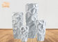 Pots de fleur de fibre de verre de profil onduleux/vases créatifs à plancher légers