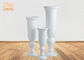 Grands pots de fibre de verre de planteurs à plancher de vases de forme blanche brillante d'intérieur de tasse