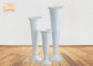 Vases blancs brillants à plancher de planteurs de fibre de verre de forme de tasse pour le mariage à la maison d'hôtel