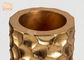 Finition de feuille d'or de pots de fleur de fibre de verre de cylindre de conception de framboise deux tailles