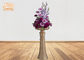 La fleur givrée décorative de fibre de verre d'or roule/vases à plancher avec le piédestal