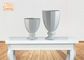 Vases blancs brillants aux pieds à Tableau de pièce maîtresse de mariage de fibre de verre 2 morceaux