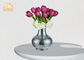 Pots de fleur décoratifs de miroir de mosaïque de fibre de verre de planteurs de vases argentés à Tableau