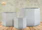 Couleur géométrique givrée de blanc de pots de jardin de pots de fleur d'articles de décoration de Homewares de pots d'usine d'argile