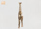Décor animal debout de statue de Tableau de sculpture en zèbre de figurines de Polyresin de feuille d'or