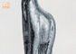statue animale de plancher de sculpture en girafe de figurines de Polyresin en verre de mosaïque d'argent de 183cm H