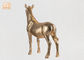 Statue animale décorative de Tableau de sculpture en cheval de figurines de Polyresin de feuille d'or