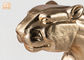 Décor d'intérieur de figurines animales de Polyresin de feuille d'or