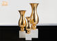 Forme décorative de trompette de planteurs de fibre de verre brillante d'or