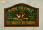 Le mur en bois d'antiquité à la maison de décor signe des signes de mur de golf des signes 3D d'art de mur de Golf Club