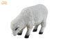 Décor animal de sculpture en plancher de figurines de Polyresin de chariot de statue blanche d'intérieur de moutons