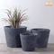 Planteurs de jardinage de fibre de verre de pots de pots d'usine de MgO de Clay Pots Outdoor Flower Pots Gray Pot Planters