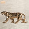 Décoration d'intérieur de résine de figurine grandeur nature de Tiger Statue Golden Fiberglass Animal