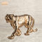 Décoration d'intérieur de résine de figurine grandeur nature de Tiger Statue Golden Fiberglass Animal