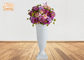Vases blancs brillants à plancher de vases à Tableau de pièce maîtresse de planteurs d'urne de fibre de verre de trompette