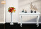 Trois vases blancs brillants à plancher de planteurs de fleur de planteurs de pot de fibre de verre de taille