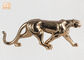 décor de sculpture en léopard de 130cm avec la statue d'animal de Polyresin de finition de feuille d'or