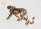 décor de sculpture en léopard de 130cm avec la statue d'animal de Polyresin de finition de feuille d'or