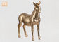 Statue animale décorative de Tableau de sculpture en cheval de figurines de Polyresin de feuille d'or