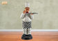 Blanc français de sourire de statue de figurine de chef de grosse de Polyresin de chef de statue de résine sculpture en chef