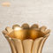 Articles de décoration de Homewares de pot d'usine de fibre de verre d'intérieur avec la finition d'or